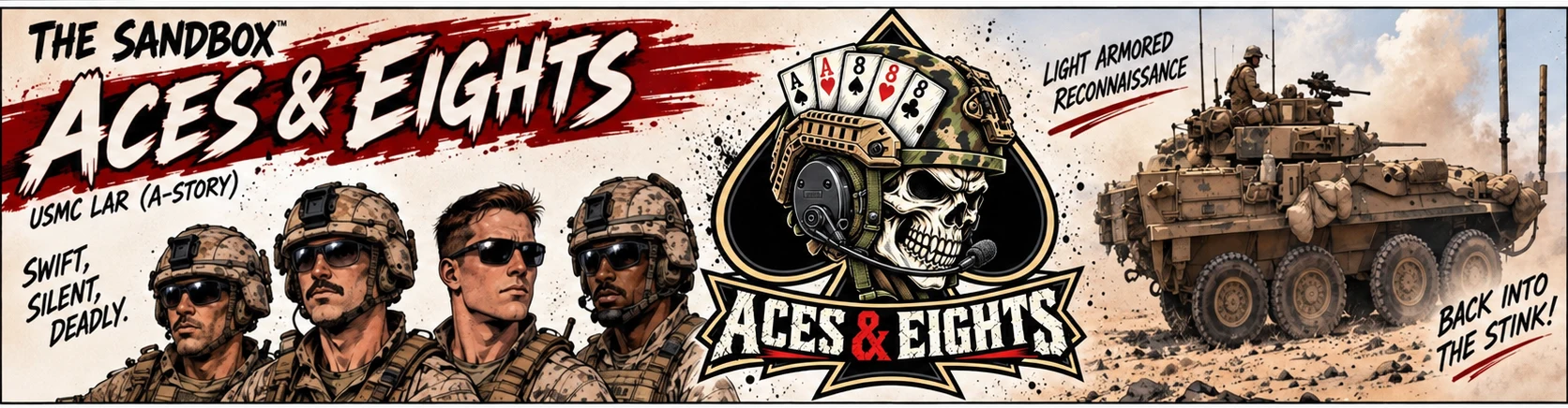 Aces and Eights USMC Light Armored Reconnaissance title card