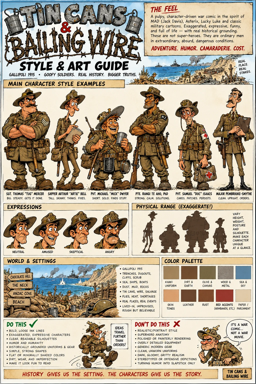 Tin Cans and Bailing Wire style and art guide